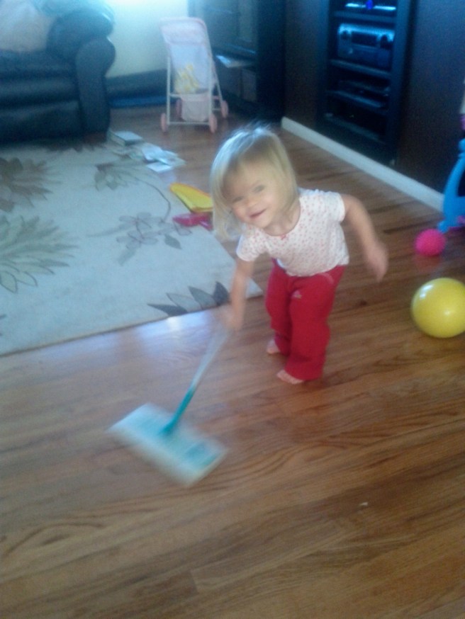 Helping Mommy clean