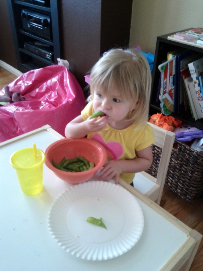 Worked up an appetite. edamame break.