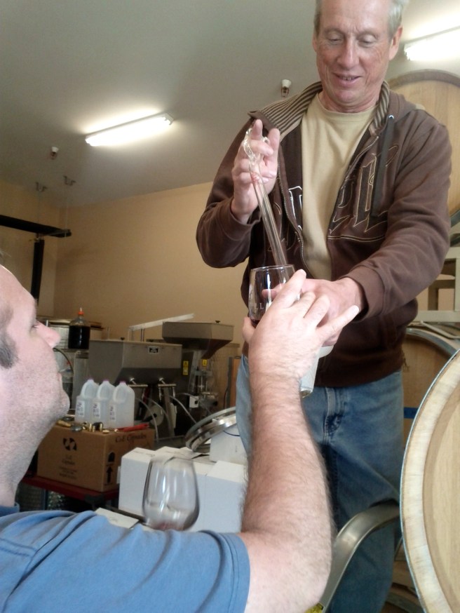 Wine straight from the barrel and it was so good. Our 2nd favorite winery of the day.