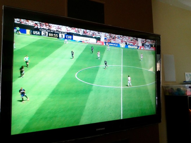 Despite her illness we watched USA beat the shit out of Cuba.